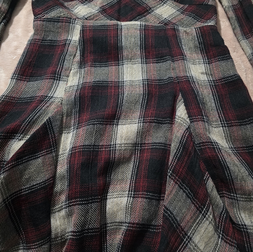 Free People Teen Spirit Plaid Mini Dress - Pretty Little Liars Aria RARE Size 8 - Picture 4 of 12